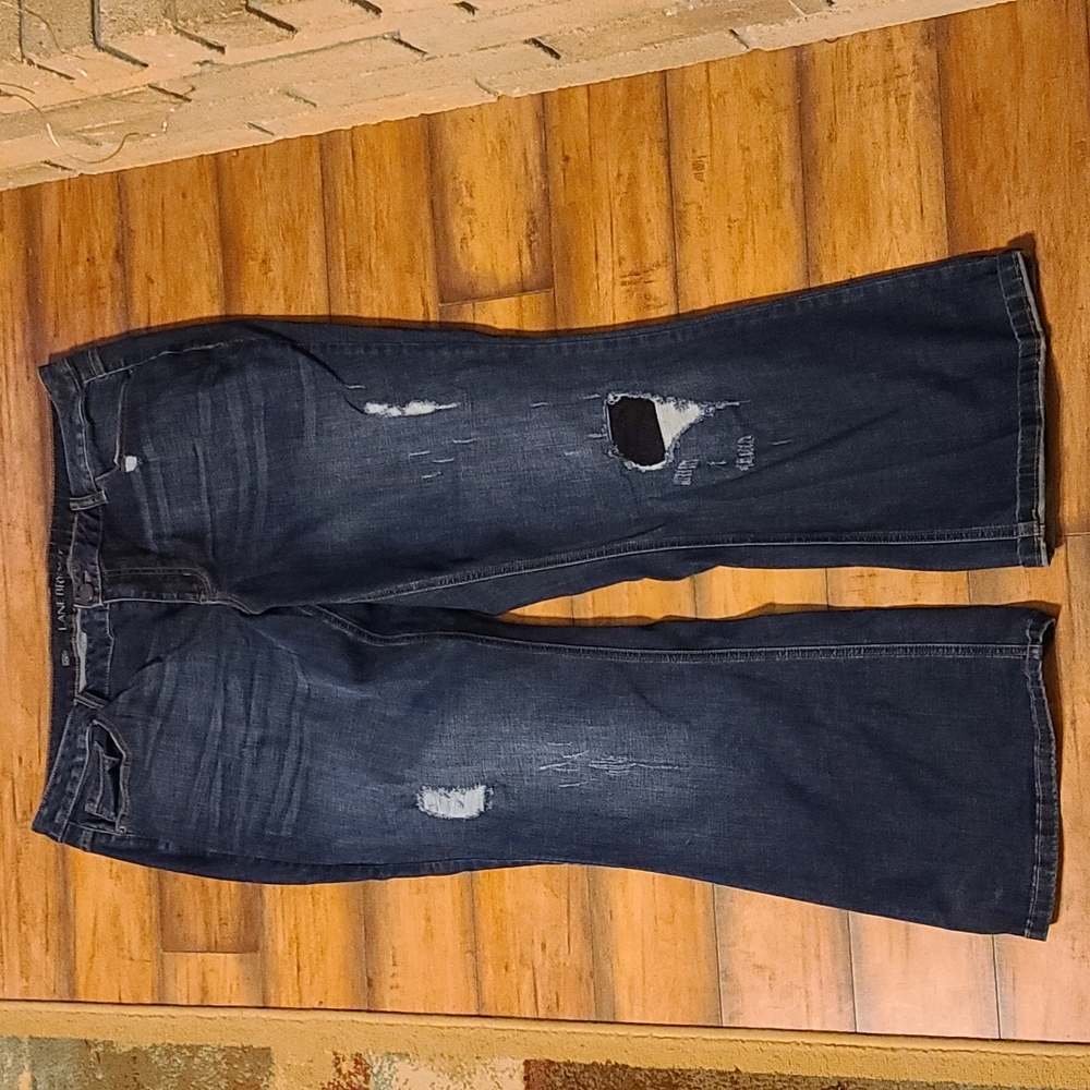 Low rise boot cut jeans